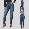 Women's High Waist Slim Fit Stretch Skinny Jeans with Button Closure Denim Pants for Casual Wear