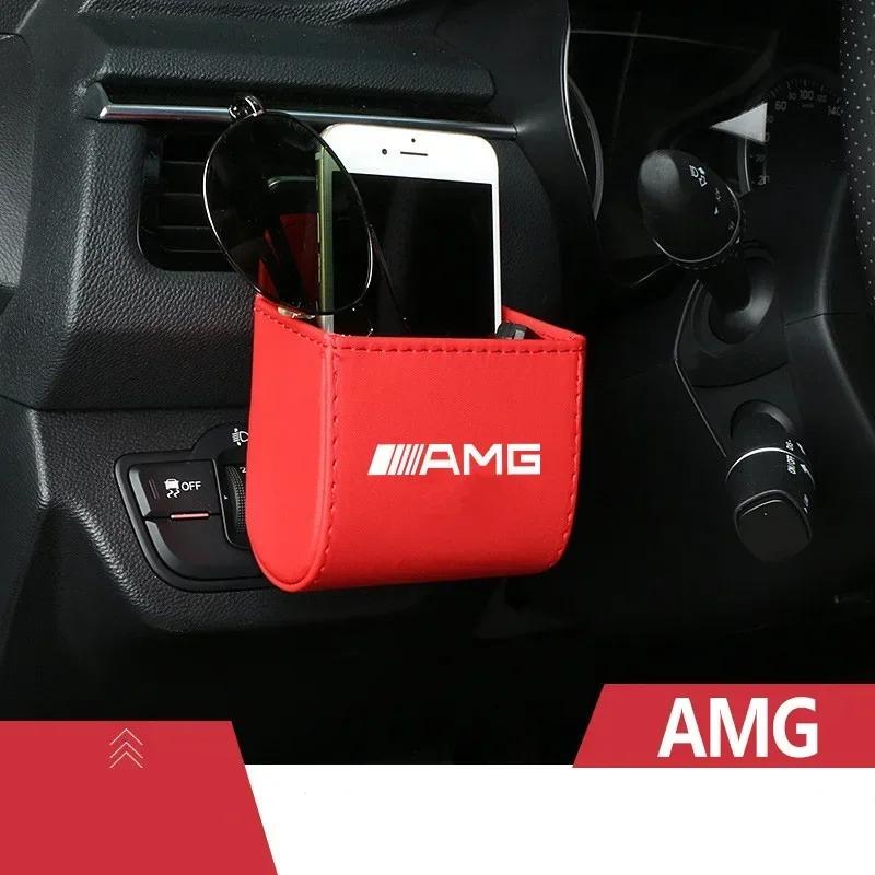 VGZLC1 2025 Hot New 1pcs Multi-Purpose Car Storage Box Car Trash Can Organizer Garbage Bag For Mercedes benz A B R G Class GLK GLA C200