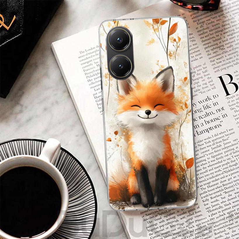 Animal Fox Cover For Xiaomi Poco X7 X6 X5 Pro X3 Nfc F7 Ultra Phone Case F6 F5 X4 F4 Gt F3 M6 M5S M4 M3 Print Shell Poco X7 X6 X