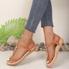 Women's Plus Size Elastic Band Soft Sole Flip-Flops - European & American Summer Sandals for Beach
