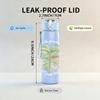 1PC Monstera Leaf Minimal Art 750ml Color Plastic Sports Water Bottle Leakproof Flip Straw Lid Suitable for Sports Office Home Use