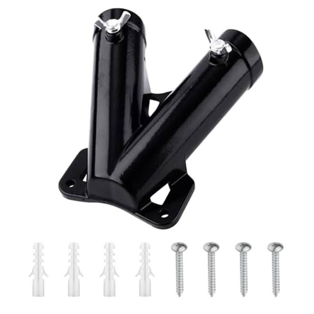 Heavy Duty Bracket V Shape Flag Pole Bracket Weather Resistant Dual Flag Display Outdoor Flags For Outdoor Use