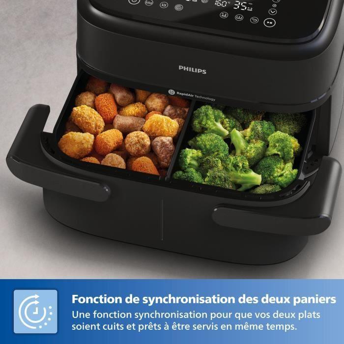 Oil-free Fryer - PHILIPS - NA150/00 - Airfryer Series 1000 - Flexible Basket 7.L - Removable Separator - 2400W - Black