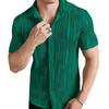 Men's Casual Breathable Solid Color Short Sleeved Shirt