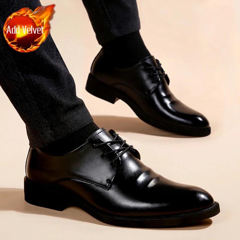 

Leather Casual Social Shoe for Men Official Business Footwear Elegant and Classic Legitimate Cheap Clearance New Dress Shoes Man 44