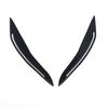 Glossy Piano Black Headlight Eyebrow Cover Trim For BMW 5 Series F10 2014-17