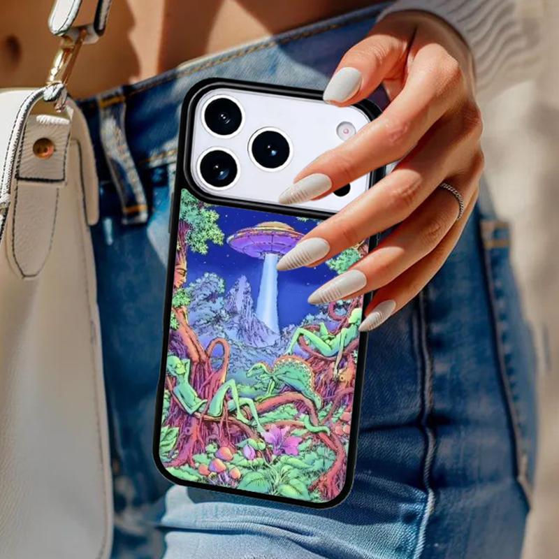 

Mushroom Moon Shroom Farmer Phone Case For iPhone 17 Air 14 15 13 12 Max Cover For Apple 16e 11 Pro Max Plus Coque iPhone 17pro max