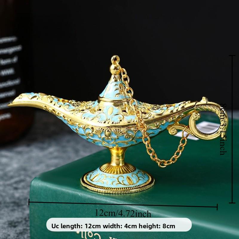 1pcs European Style Metal Alara Lamp for Home Living Room Study Wishing Light Southeast Asian Handicrafts Home Decoration