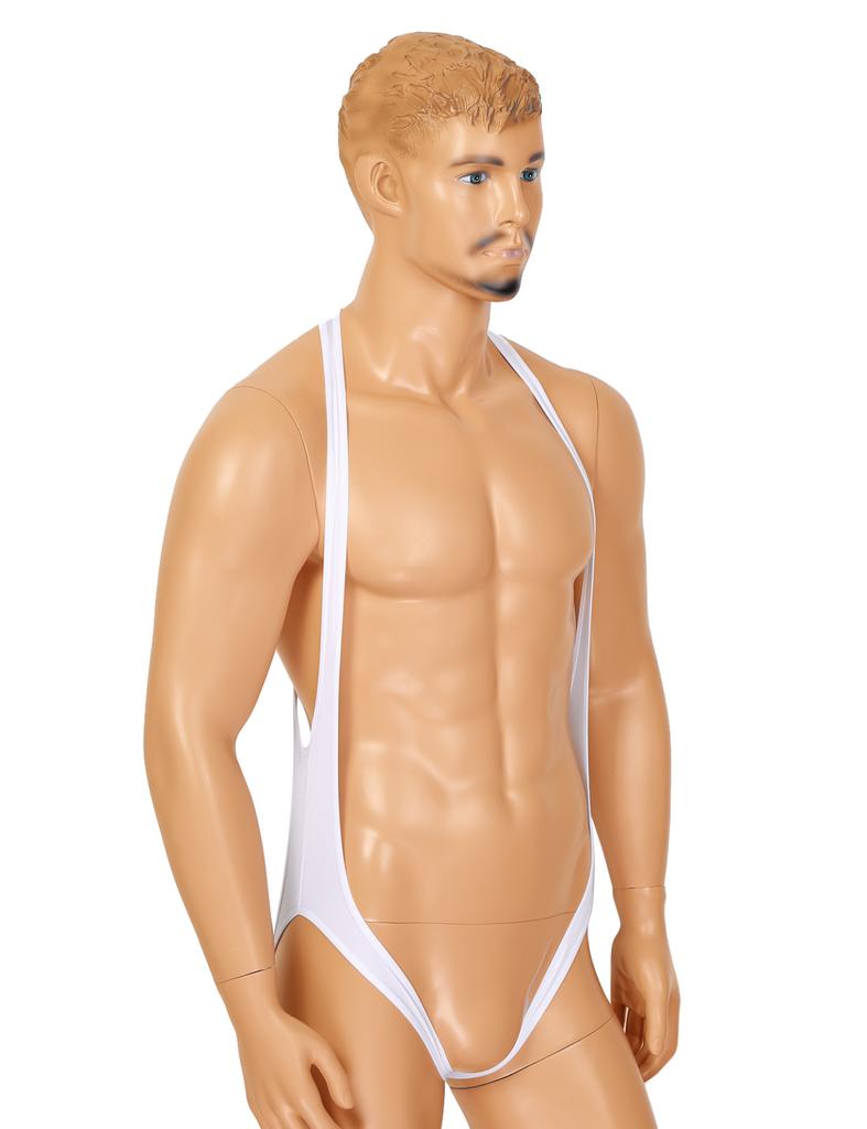 Mens Sleeveless Body Chest Harness Halter Neck Mankini Jockstrap Lingerie Underwear Leotard Bodysuit