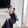 Sanya travel photo clothes women's summer seaside vacation beach dress super fairy polka dot backless suspender dress