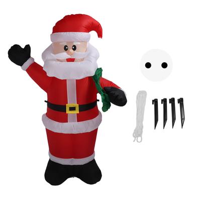 Aufblasbarer Weihnachtsmann beleuchtet 1,8 m Polyesterfaser Aufblasbarer Weihnachtsmann für Veranstaltungsort