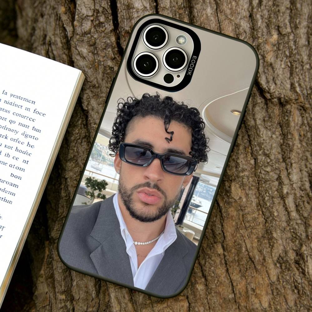 

Bad Bunny Phone Case For iPhone 17,16,15,14,13,12,11 Plus,Pro Max,XS,Colorful Silver Black Cover iPhone13Pro