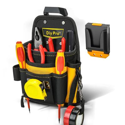 DIYPro Tool Belt Tool Organizer with Clips, 21 Compartments, Electrician's Pouch - High Durability for Carpenters and Home Improvements