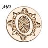 Decorative Wax Seal Stamp Iris A-Z Initial Alphabet Head, Brass Engraved Vintage Sealing Head for Wedding Invitations Envelopes Journal Gift Packaging