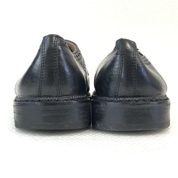 Vintage 80s-90s Made In Germany Lloyd Genuine Leather Wingtip Shoes Size 43 9F 27.5cm Black(USED)