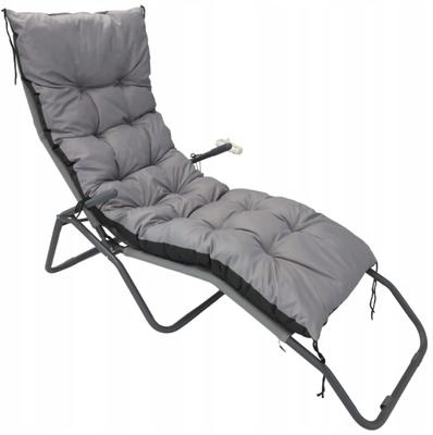 Garden Cushion 180x50 Cm for a Deckchair, Swing Bench, Waterproof Gray