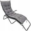 Garden Cushion 180x50 Cm for a Deckchair, Swing Bench, Waterproof Gray