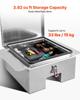 Truck Bed Tool Box, Heavy Duty Aluminum Tool Box with Diamond Plate, Storage Toolbox Chest Organizer Supports up to 100 kg, Ideal for Pickup, Truck