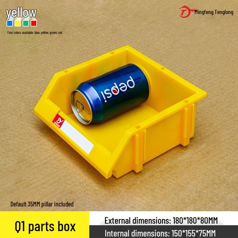 Angled Entry Heavy-Duty Plastic Storage and Organizer Box for Components and Hardware