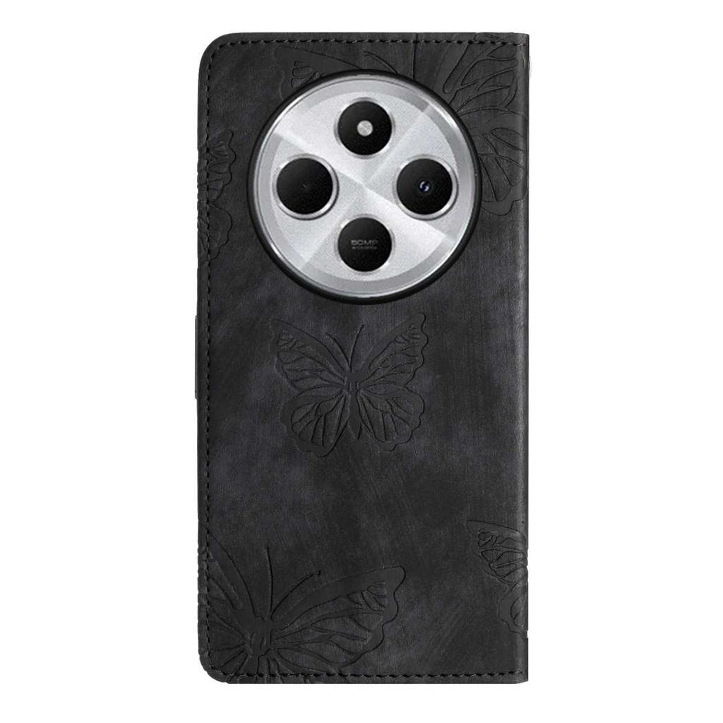 For Xiaomi Redmi Series.Redmi Note 14/Note 12/13C/14C/Xiaomi 14T...Faux Leather Wallet Case with Butterfly Design,Card Slots & Shockproof Protection