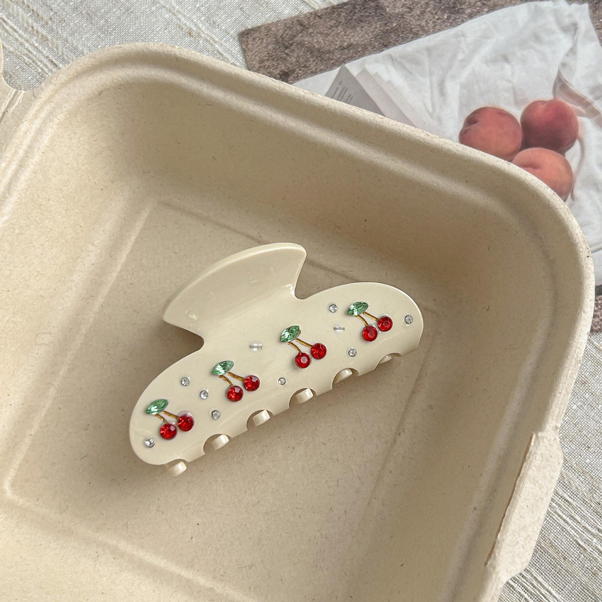 

Заколка для волос Emijay Cherry Rhinestone - Милый и симпатичный аксессуар для волос из ацетата белый