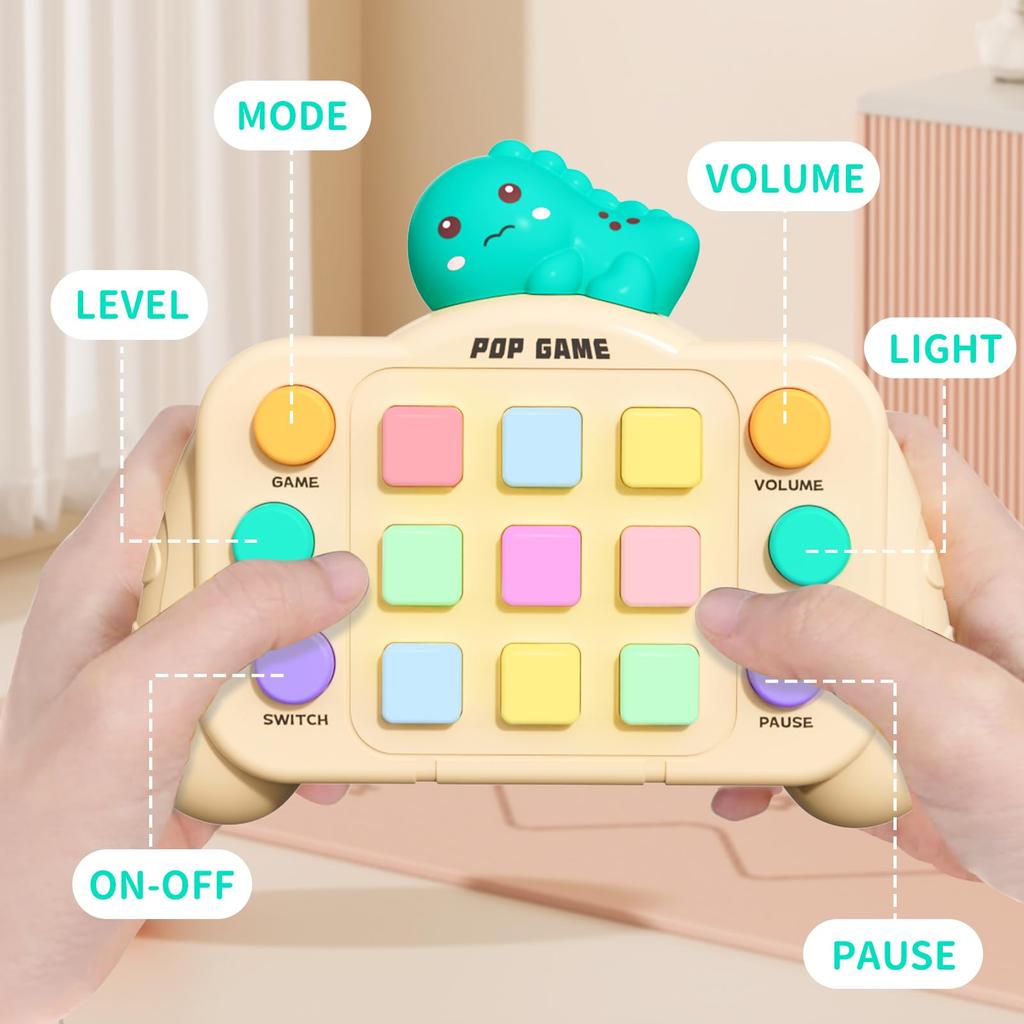 Upgraded Electronic Pop Light Quick Push Game Console Toys for Kids Adult Fidget Anti Stress Relief Toy Interactive Game Machine