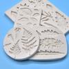 Maple Leaf Silicone Fondant Cake Mold - DIY Embossing & Decorating Tool for Kitchen and Biscuit Shaping.