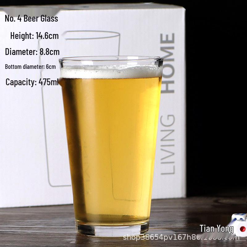 Thick Glass Beer Mug & Cocktail Pint Glass