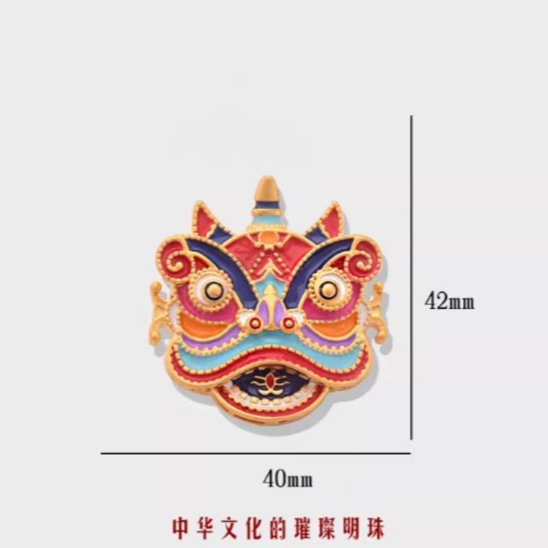 1Pc Classical Elegant Lion Brooch Pin Chinese Aesthetics Retro Personalized Jewelry Accessories Trendy Charm Gift Spread Culture