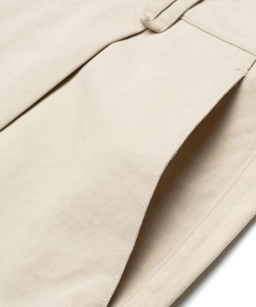 CONNECT KINLOCH Washed Cotton Bermuda Pants [Beige]