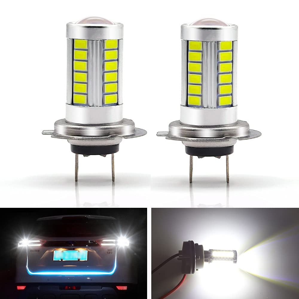 Aoling H7 LED Nebelscheinwerfer, LED Nebelscheinwerfer, 12 V, Weiß, 33 SMD Explosion,