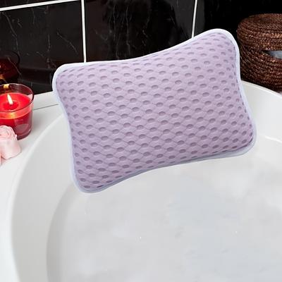 Bath Pillow, with Easy-to-dry Hook, Neck Support, 2 Anti-slip Suction Cups, Comfortable Bath, Bath Accessories.