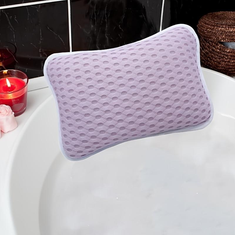 Bath Pillow, with Easy-to-dry Hook, Neck Support, 2 Anti-slip Suction Cups, Comfortable Bath, Bath Accessories.