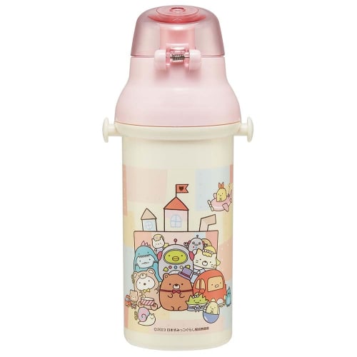 Skater Water Bottle, 480ml, Sumikko Gurashi Movie 3, for Kids, Antibacterial, Child-Friendly, Lightweight, Made in Japan, PSB5SANAG-A