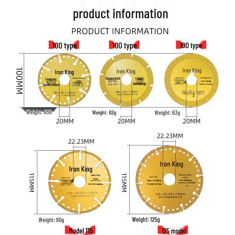 Diamond Sharp Angle Grinder Saw Blade for Metal, Stainless Steel, Iron & Cast Iron Cutting