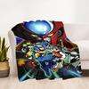 1PC Mega Man Battle Network Outdoor Blanket Lightweight Flannel, Soft & Warm, All-Season Use for Sofa, Outdoor, Camping, Living Room, Office87