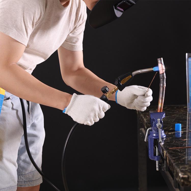 American High-Temperature MAPP Gas Welding Torch for Refrigeration Repair - Portable, Oxygen-Free Flame