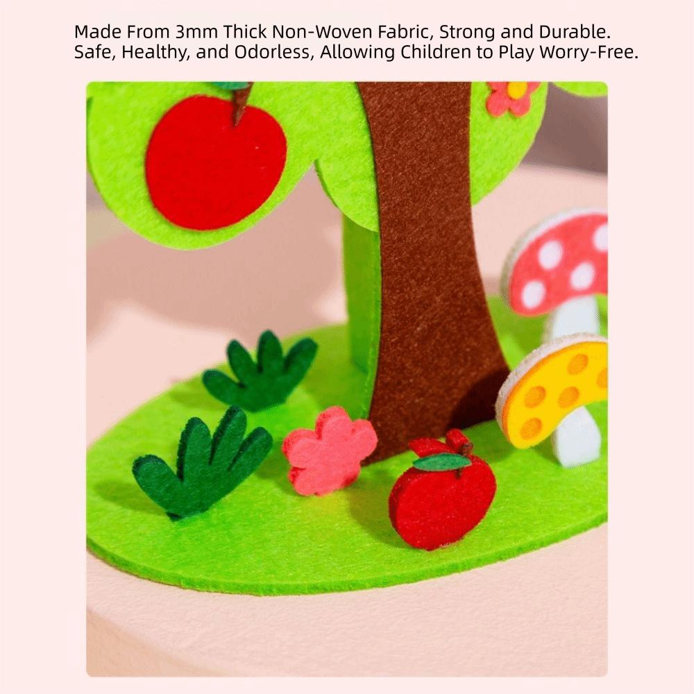 Non-Woven Fabric DIY Craft Kit Vibrant Colors Seasonal Tree Decor Parent-Child Activity