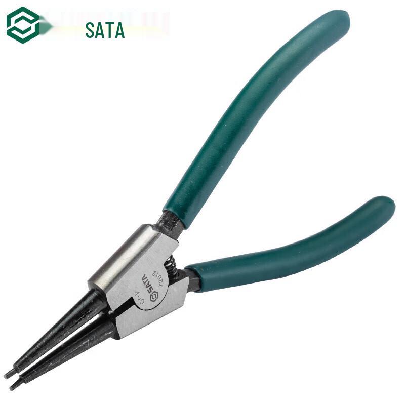 SATA German-Style Straight-Jaw External Circlip Pliers 7 inch
