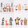 Collectible Masha And The Bear Mini Figures Set Made Of Safe Non-toxic Pvc Material