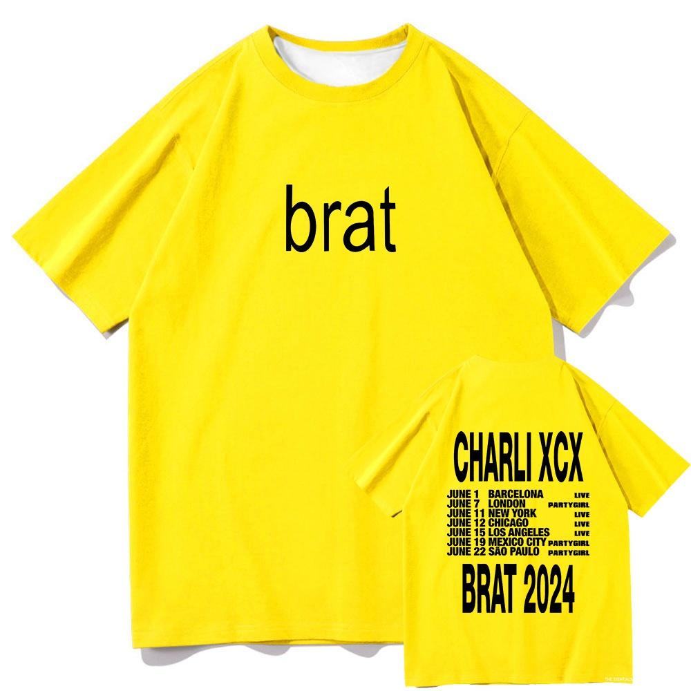 

Charli XCX Sweat 2024 Tour Tshirt Brat Album Men/Women Clothing Harajuku T-shirt Unisex Vintage Tops Graphic 3D Printed T Shirts 4XL