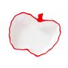 Ceramic Jewelry Dish for Women Small Fruit Shaped Trinket Tray with Ruffle Trim Desktop