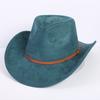 Popular European and American Classic Suede Western Cowboy Hat Men's and Women's Fashion LO Style Peach Heart Cowboy Hat