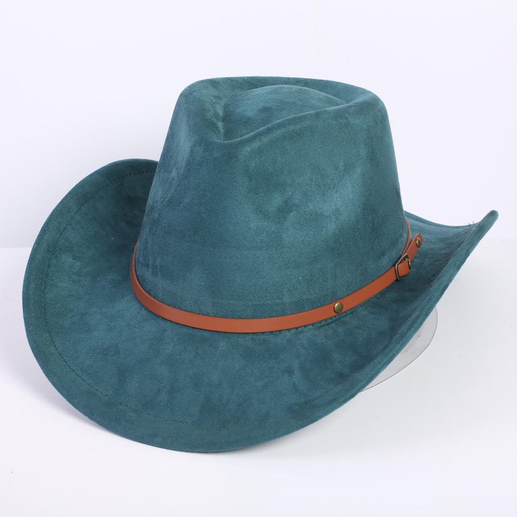 Popular European and American Classic Suede Western Cowboy Hat Men's and Women's Fashion LO Style Peach Heart Cowboy Hat
