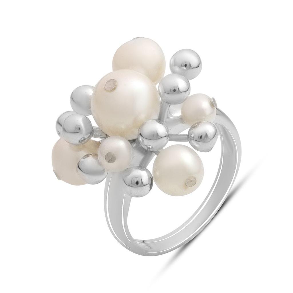 Silver Ring with Natural Pearl, Item Weight 8.88 Gr (2183648)