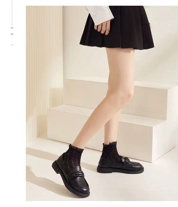 Shoes women's platform new autumn shoes small leather shoes flat single shoes large size women's shoes