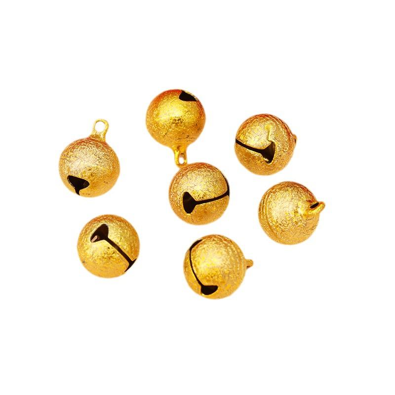 14mm Gold and Copper Beaded Christmas Bell Bracelet Ornament