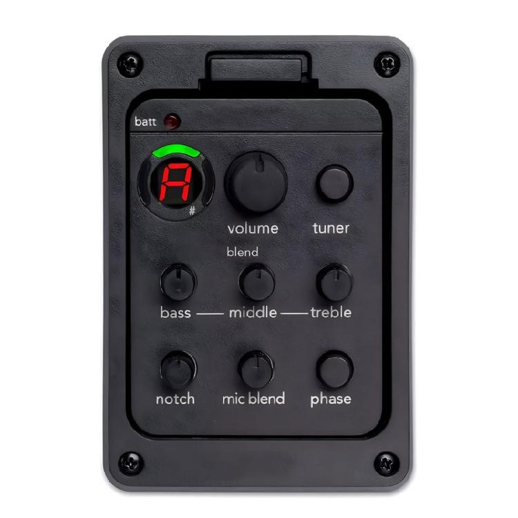 301 Pickup 4 Band Acoustic Guitar Pickup with Tuner Double Model Guitar Preamp Tuner Piezo Pickup Guitar Accessories