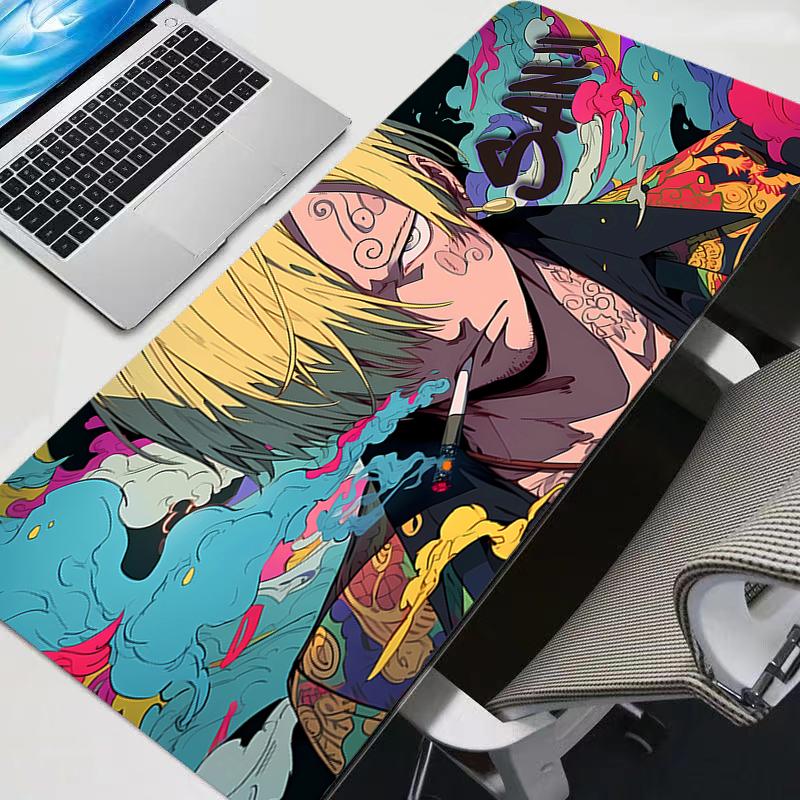 Neue Mauspads Großes Anime One Piece Sanji Gaming Zubehör Mauspads Gamer PC Komplett Computer Tastatur Schreibtischmatte Varmilo Tisch