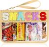 Transparent PVC Zipper Snack Bag with Embroidered Letters - Portable PU Waterproof Makeup and Toiletry Handbag
